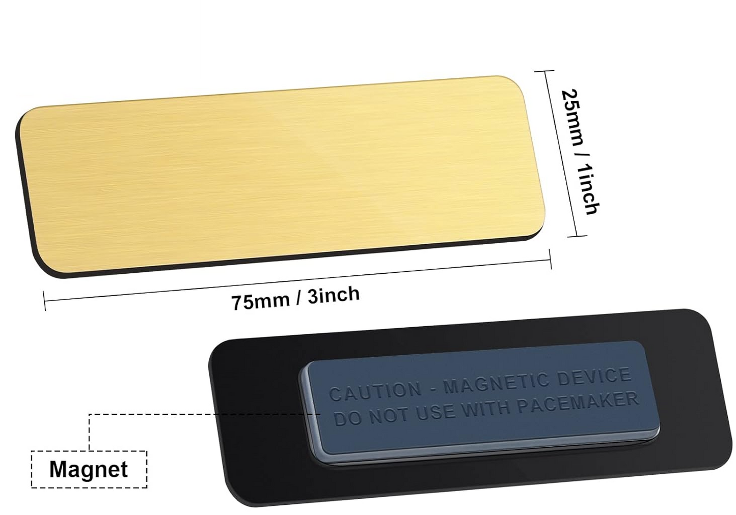 Metallic Nametag - Gold (Personalized)