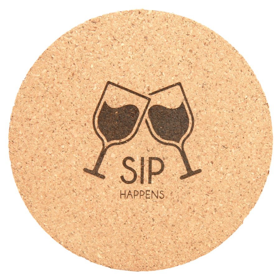 Round Cork Coaster 4" - Personalized