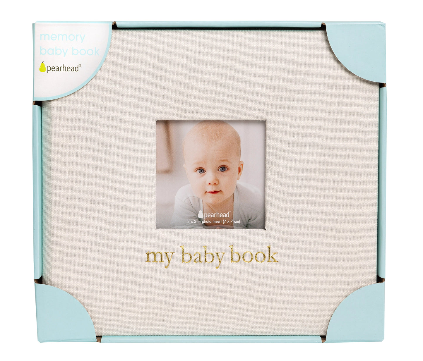 Personalized Linen Baby Memory Book