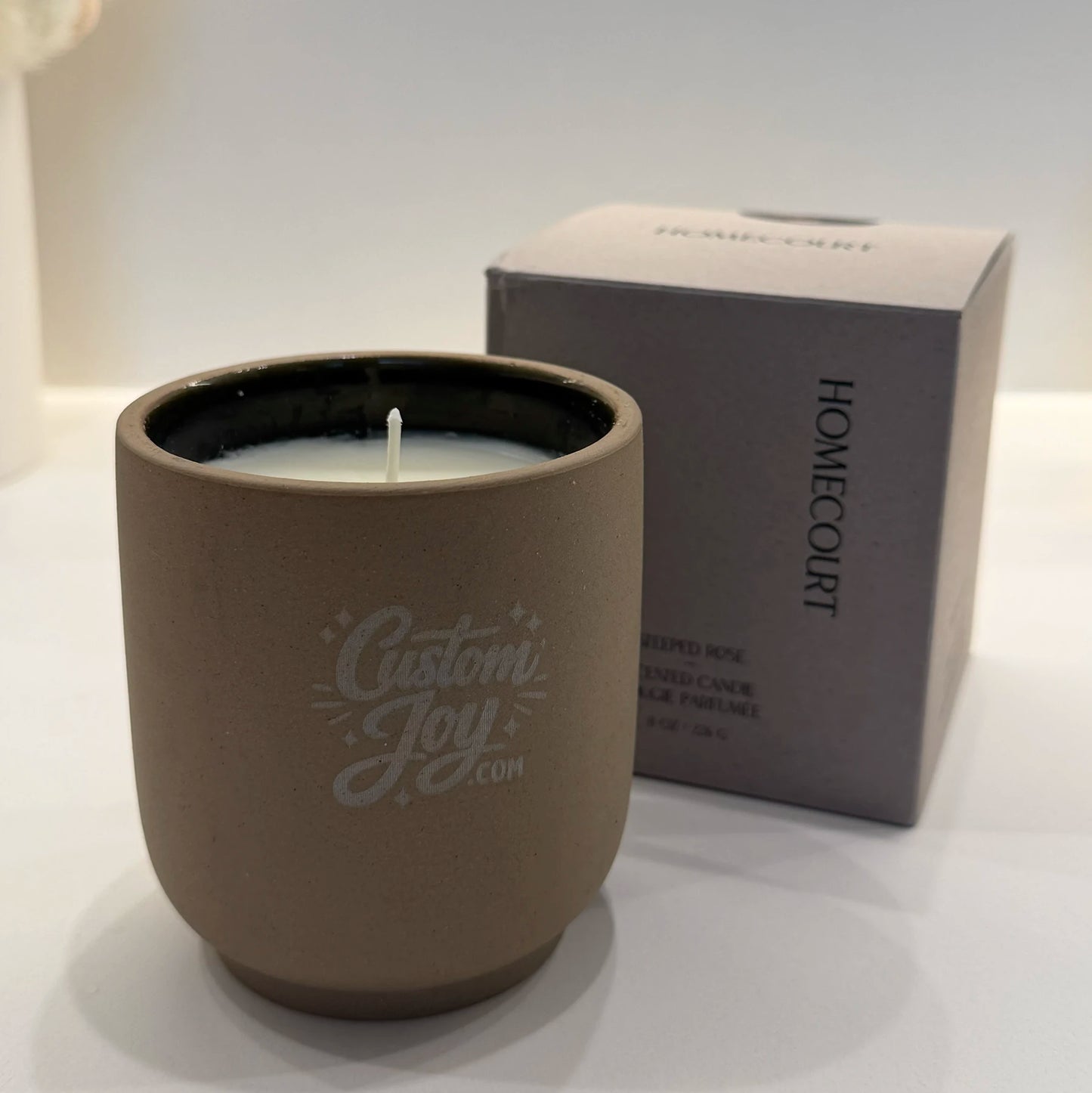 Homecourt Steeped Rose Candle - Personalized Logo or Text
