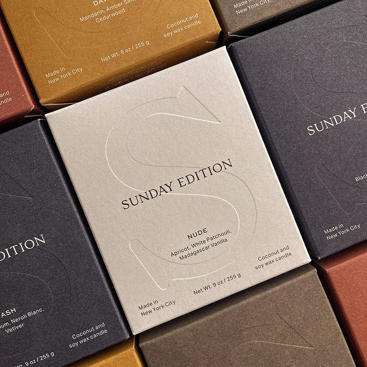 Sunday Edition Dawn Candle (Personalized with your text or logo)