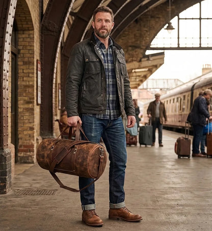 Artisan Leather Duffle Bag