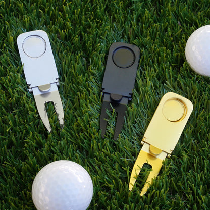 Personalized Golf Divot Tool with Ball Marker – Engraved Golfer Gift