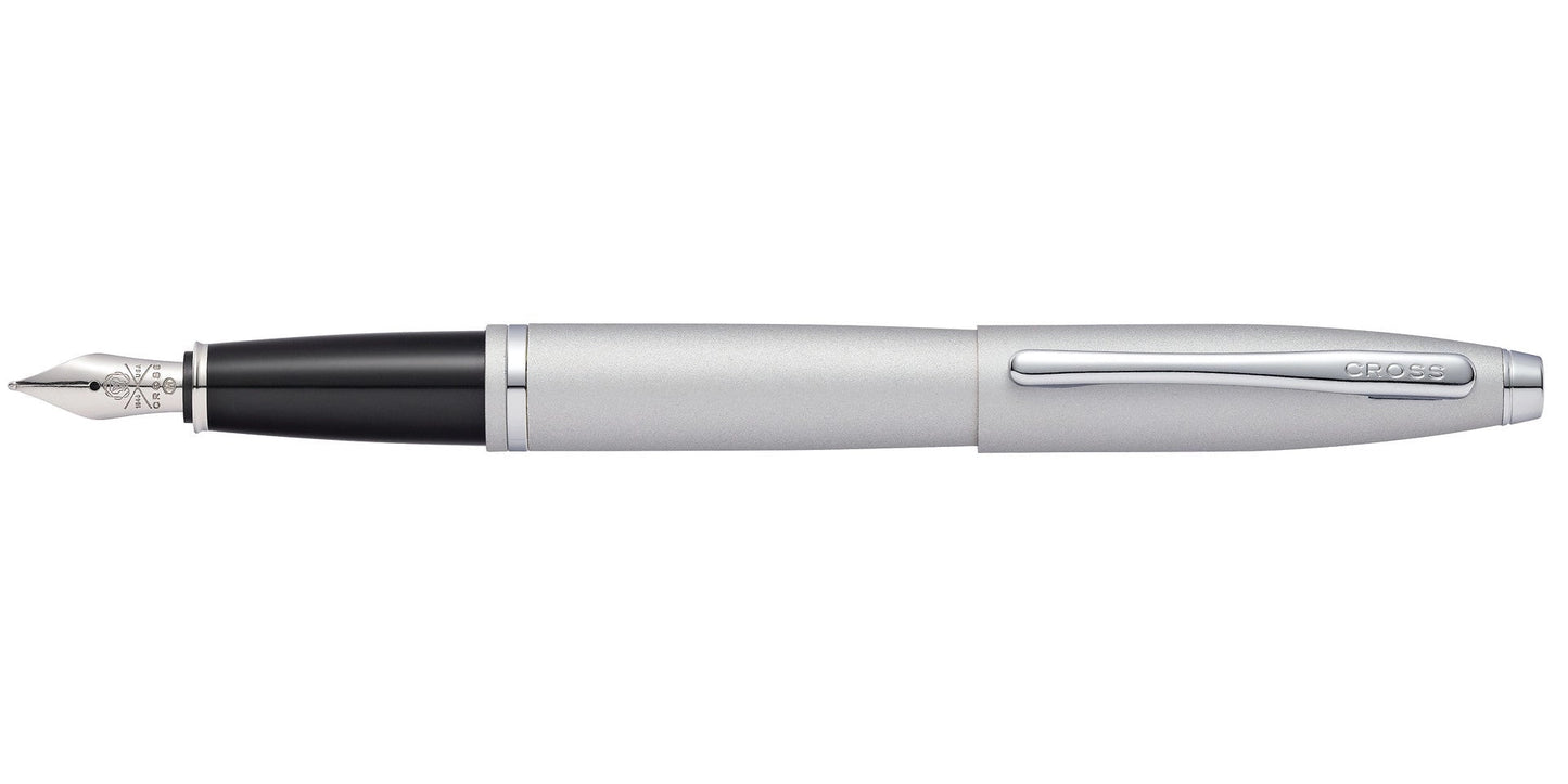 Personalized Cross Calais Satin Chrome Stainless Steel Fine Nib Fountain Pen
