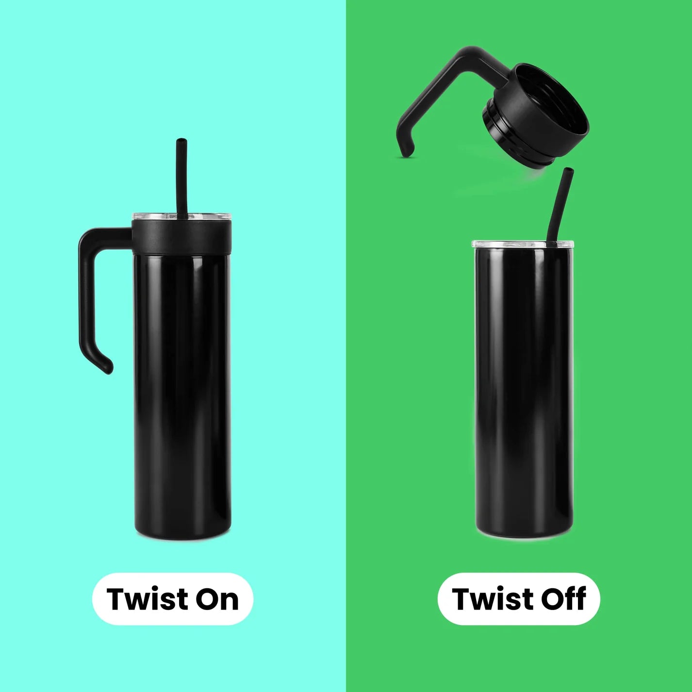 Personalized Skinny Tumbler 20oz (Black)