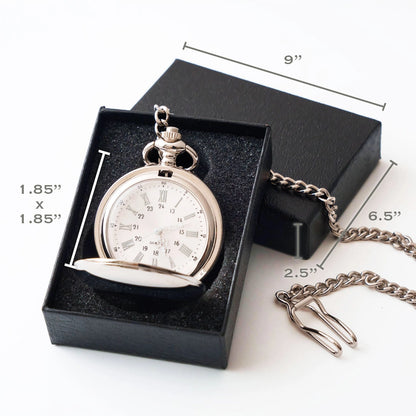 Personalized Silver Pocket Watch