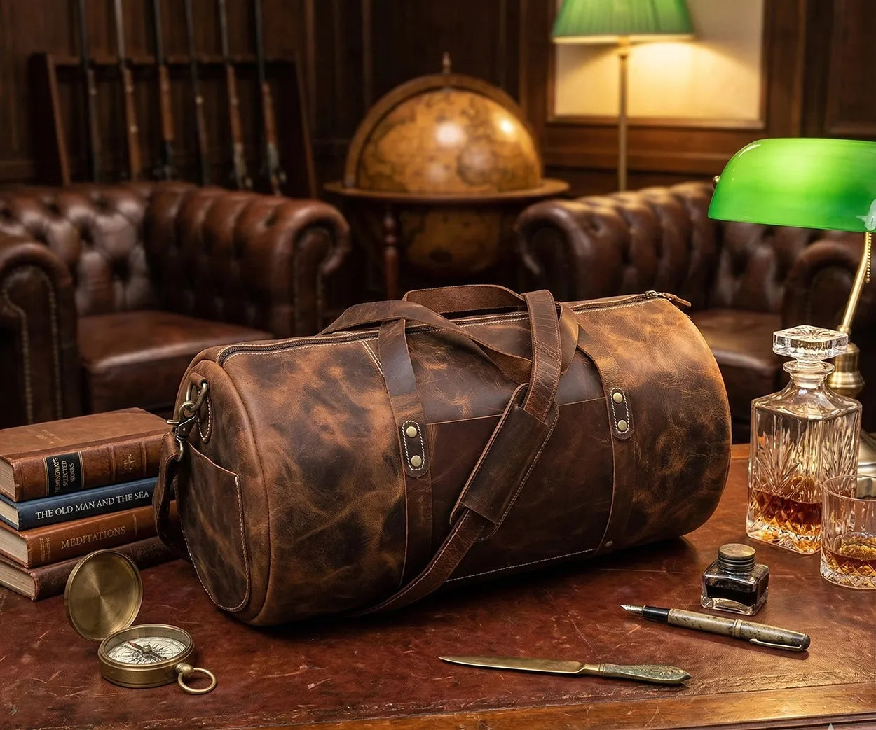 Artisan Leather Duffle Bag
