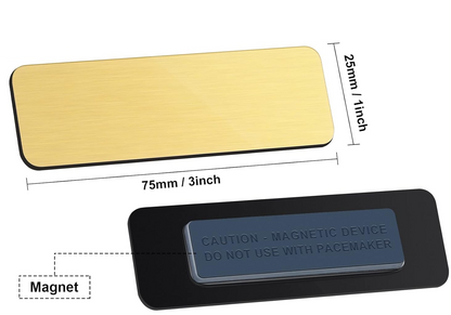 Metallic Nametag - Gold (Personalized)