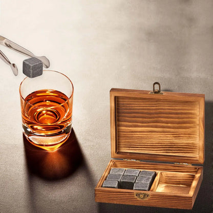 Whiskey Stones and Wooden Box (Personalized)