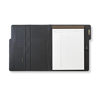 Levenger Wall Street Brown Leather Padfolio - Personalized Logo or Text