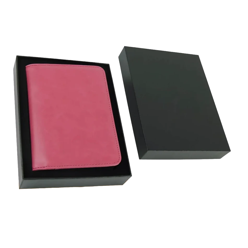 Pink Vegan Leather Passport Wallet (Personalized)