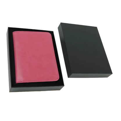 Pink Vegan Leather Passport Wallet (Personalized)