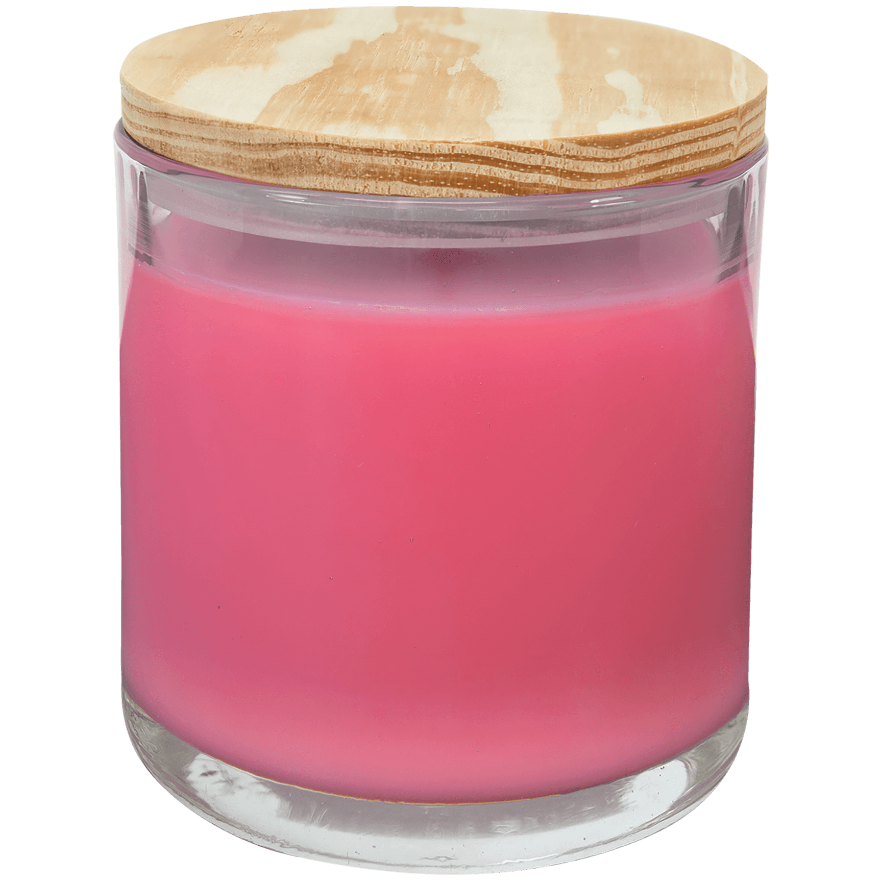 Large 14oz peony rose scented candle in a white jar with personalized custom label