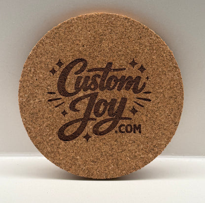 Round Cork Coaster 4" - Personalized