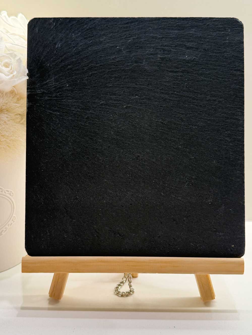 Personalized slate sign and wooden easel Airbnb host guest room welcome gift
