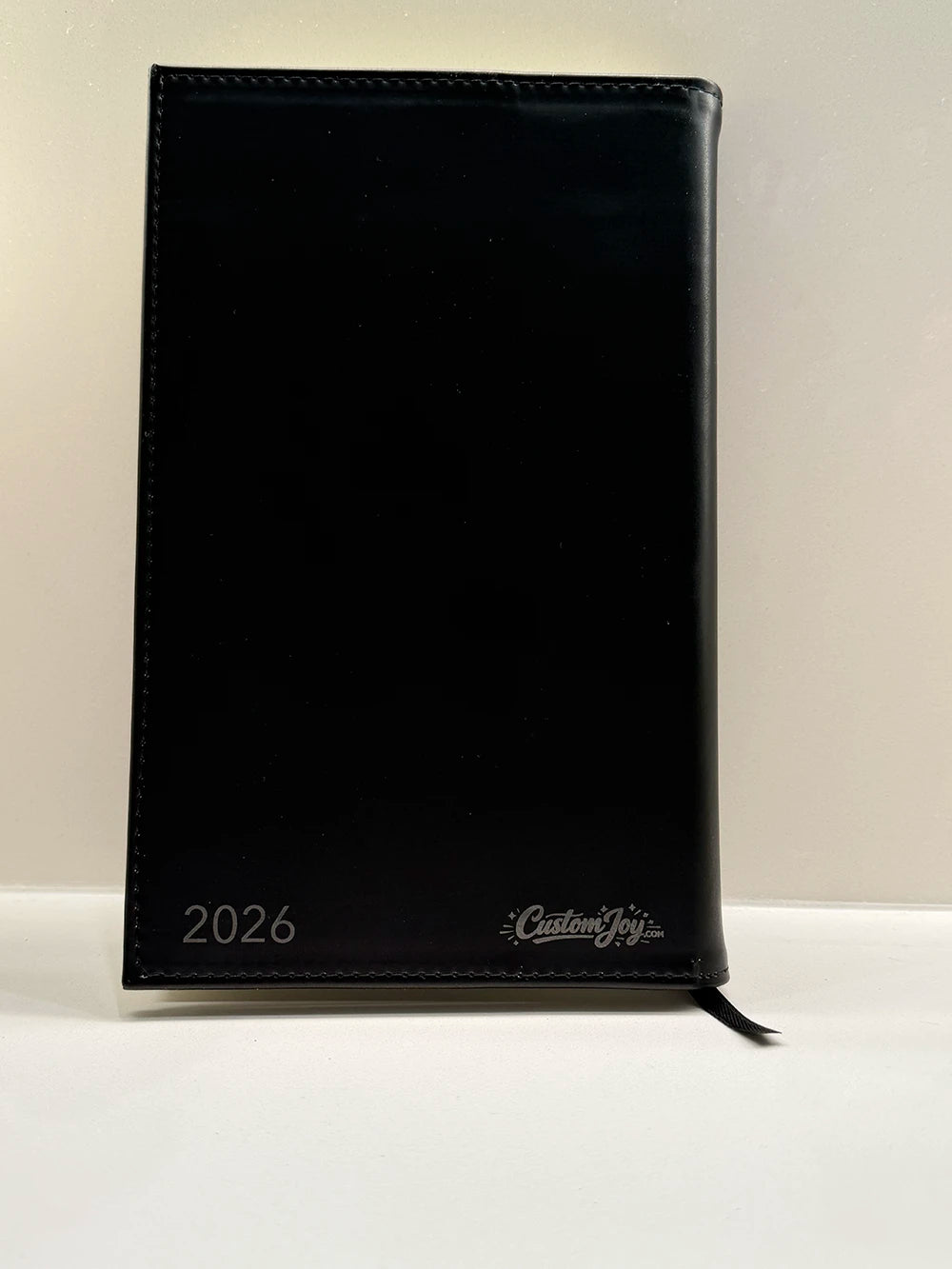 Black Vegan Leather Notebook (Personalized)