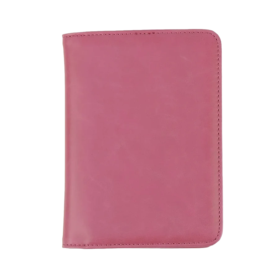 Pink Vegan Leather Passport Wallet (Personalized) personalized gift from CustomJoy