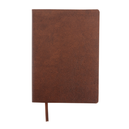 ROYCE A5 black pebble grain leather notebook closed showing textured front cover