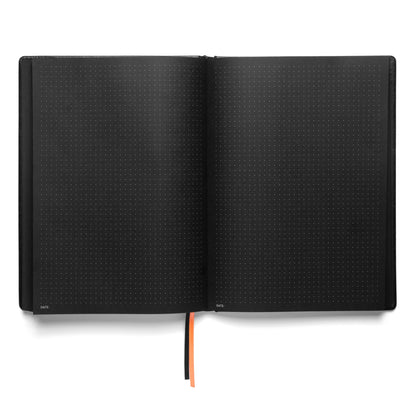 Personalized Black Dot Grid Notebook (B5) – Notsu Vegan Leather Journal