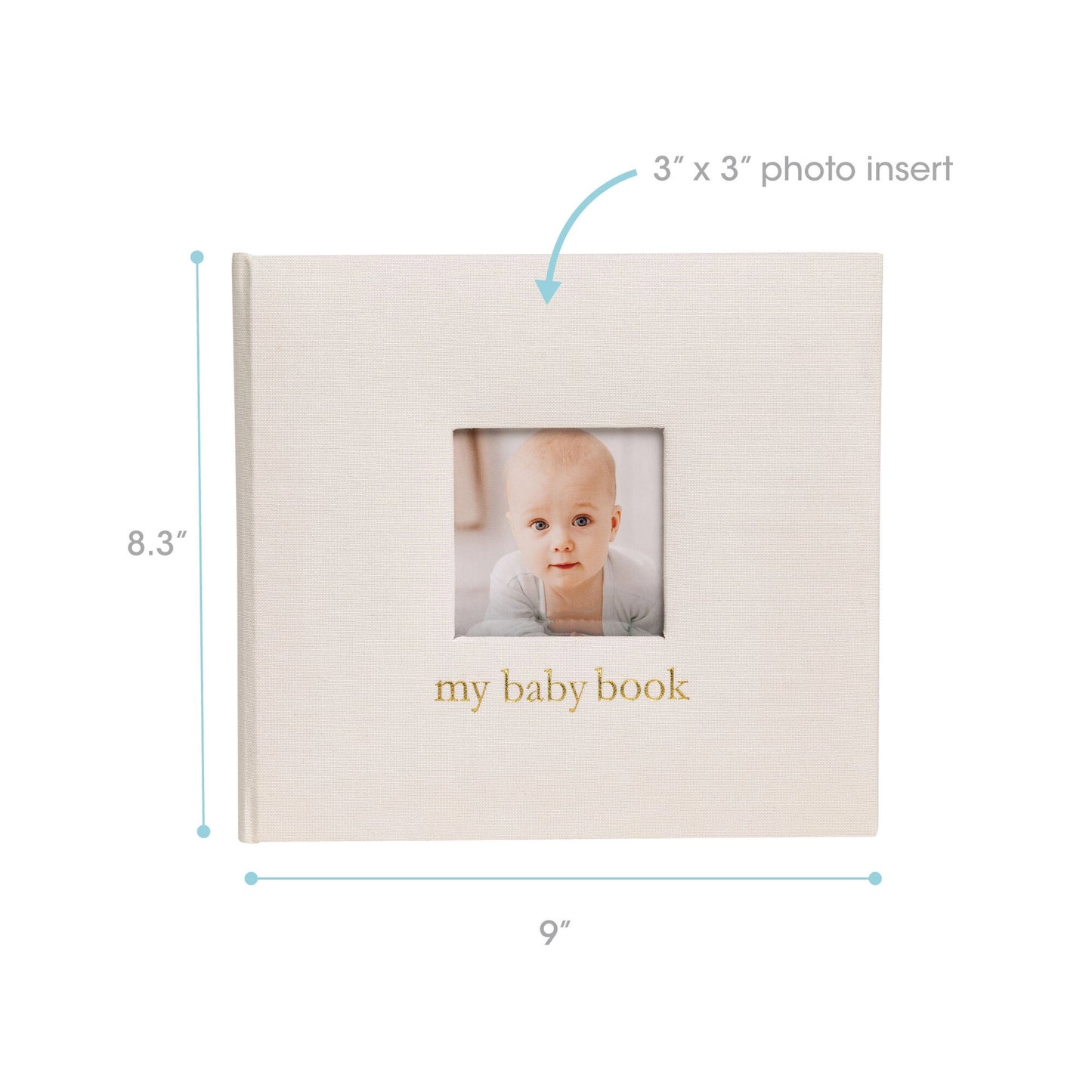 Personalized Linen Baby Memory Book