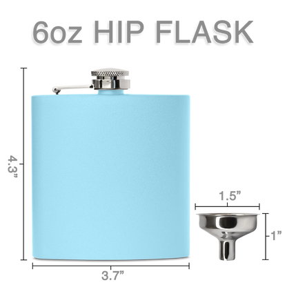 Personalized Stainless Steel Flask (Light Blue)