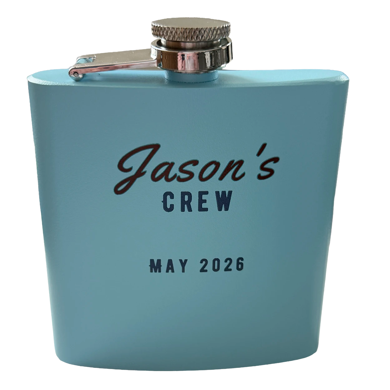 Personalized Stainless Steel Flask (Light Blue)