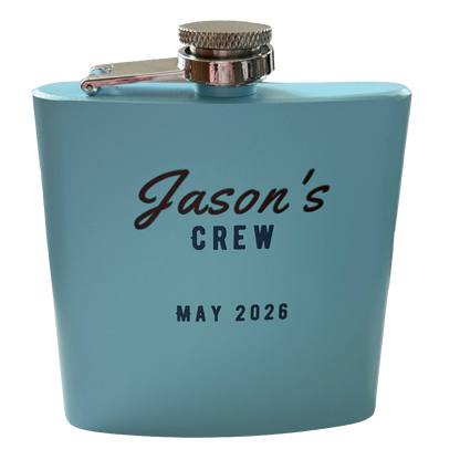 Personalized Stainless Steel Flask (Light Blue)