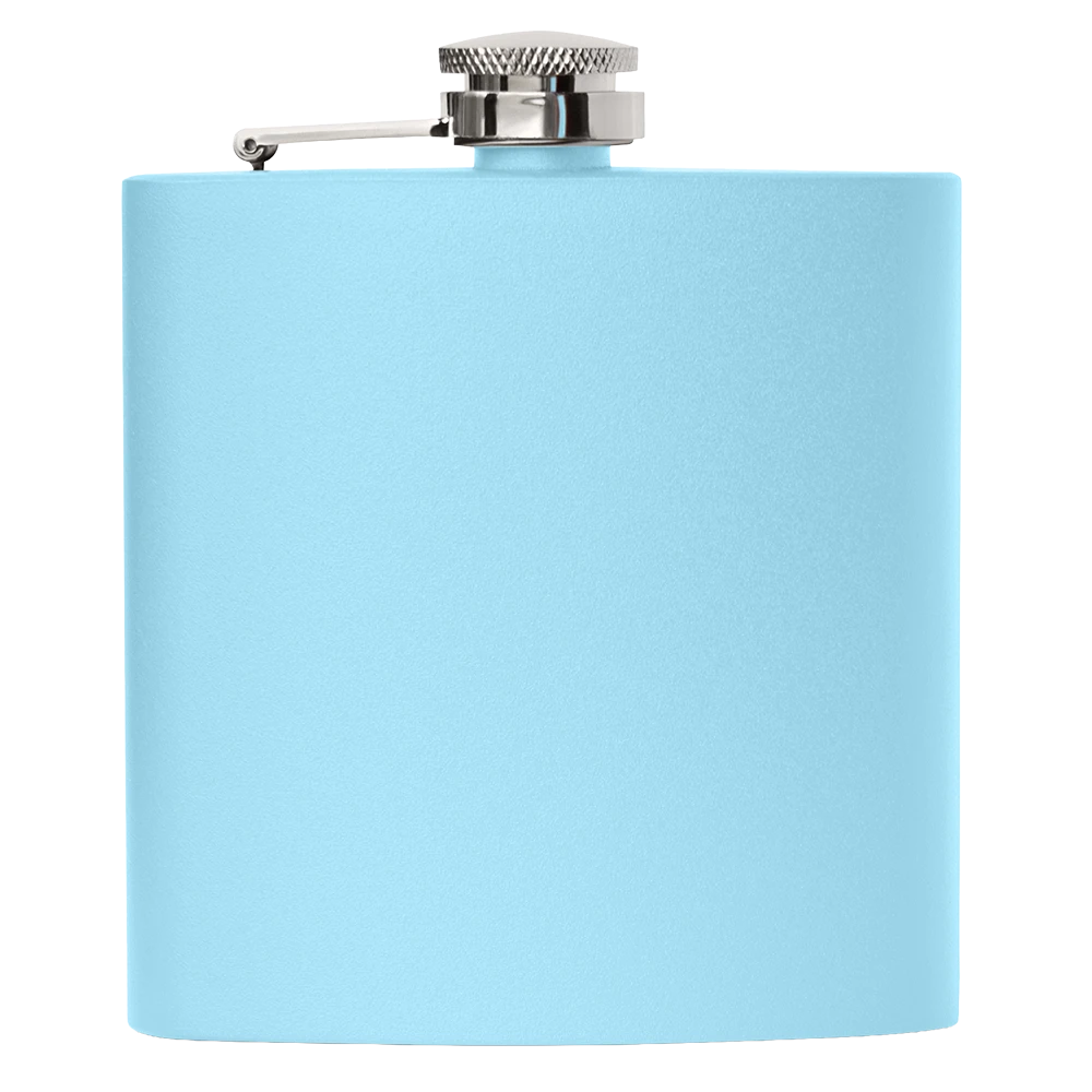 Personalized Stainless Steel Flask (Light Blue)