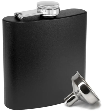 Stainless Steel Flask (Black) - Personalized