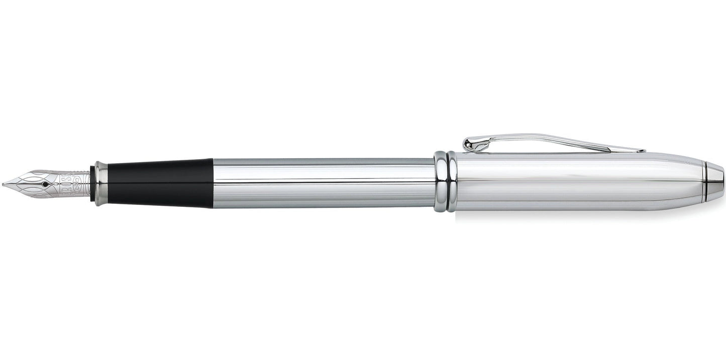 Personalized Cross Townsend Lustrous Chrome Stainless-Steel Medium Nib Fountain Pen