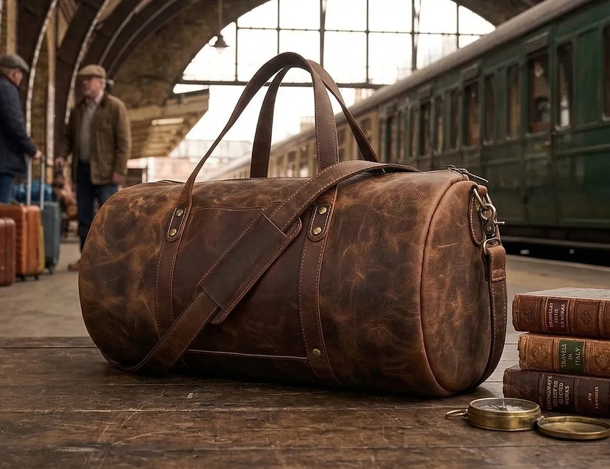 Artisan Leather Duffle Bag
