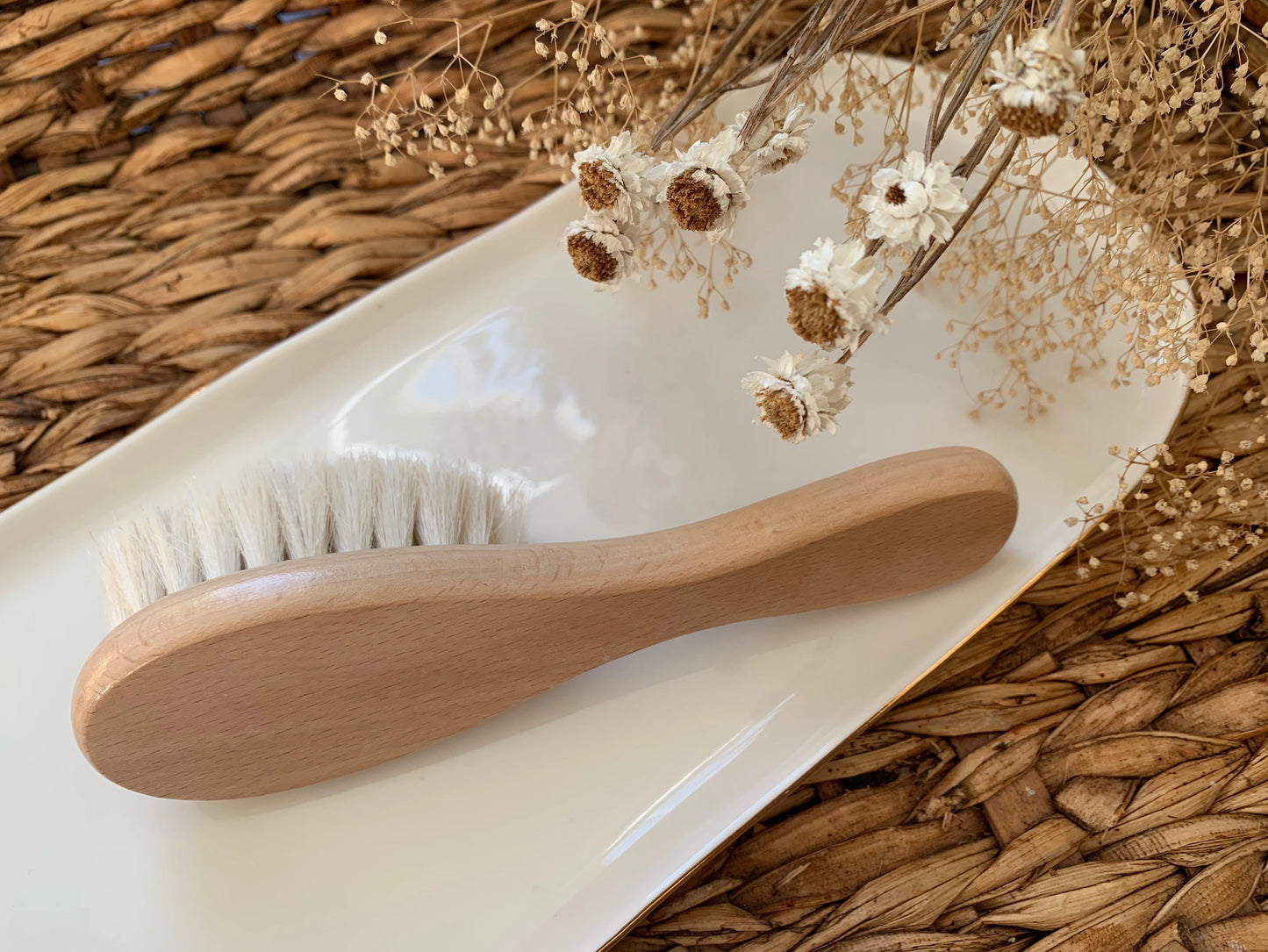 Personalized Goat Hair Baby Brush