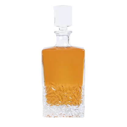750ml glass whiskey decanter with personalized engraved monogram or name on front