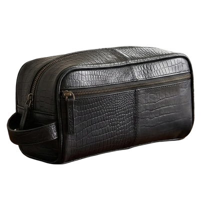 Premium Buffalo Leather Toiletry Bag Dopp kit
