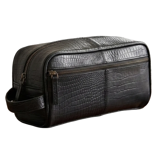 Premium Buffalo Leather Toiletry Bag Dopp kit