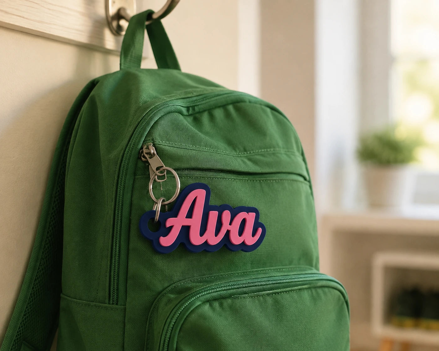 Personalized Name Keychain Tag – 3D Printed Backpack Tag