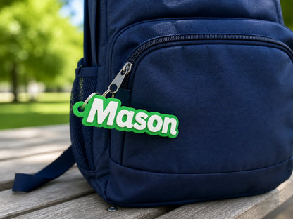 Personalized Name Keychain Tag – 3D Printed Backpack Tag