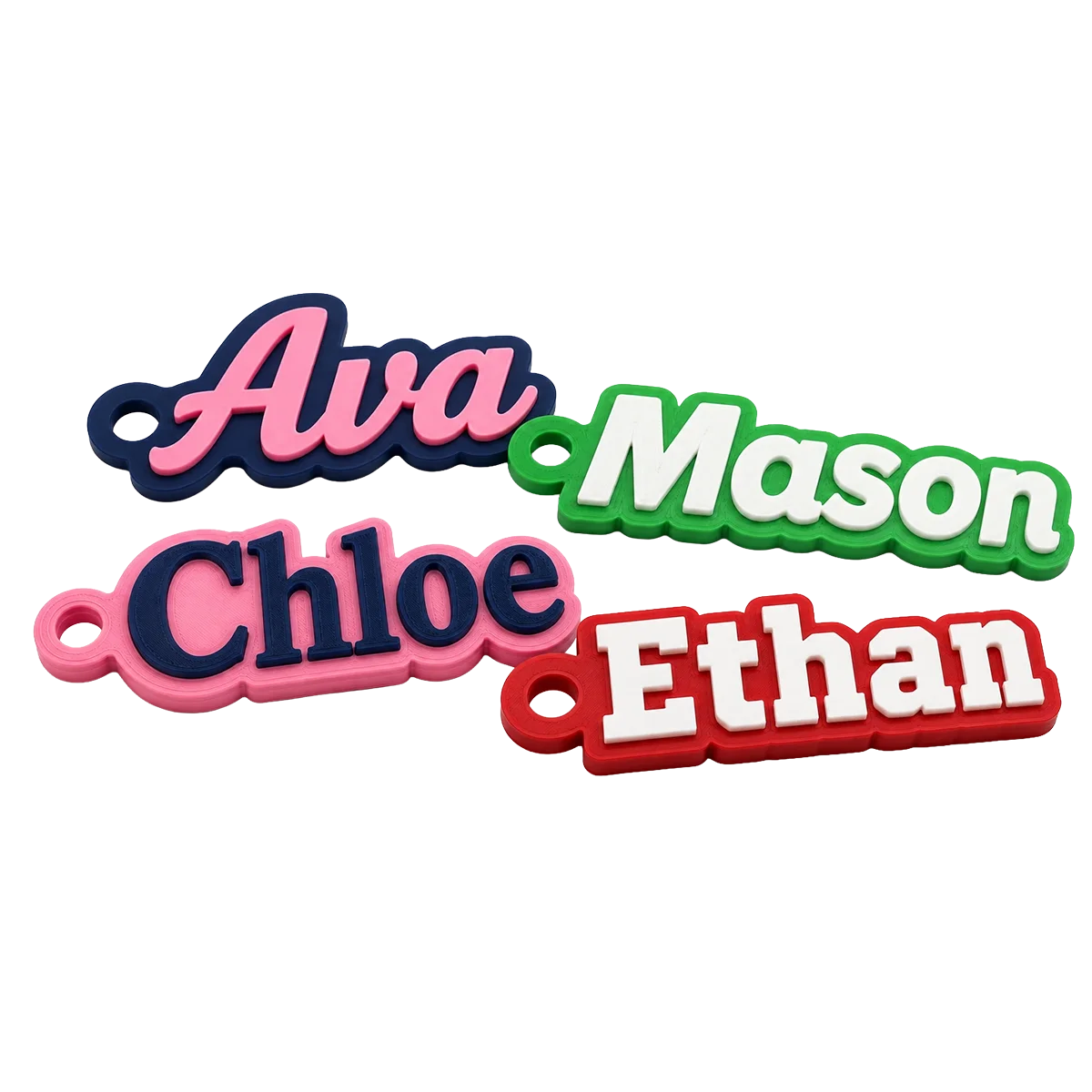 Personalized Name Keychain Tag – 3D Printed Backpack Tag