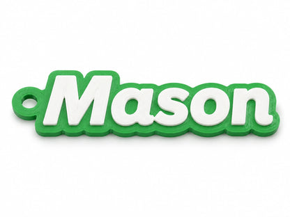 Personalized Name Keychain Tag – 3D Printed Backpack Tag