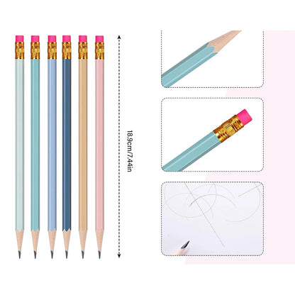 Personalized Pencil Set with Name or Text, 6 Pack