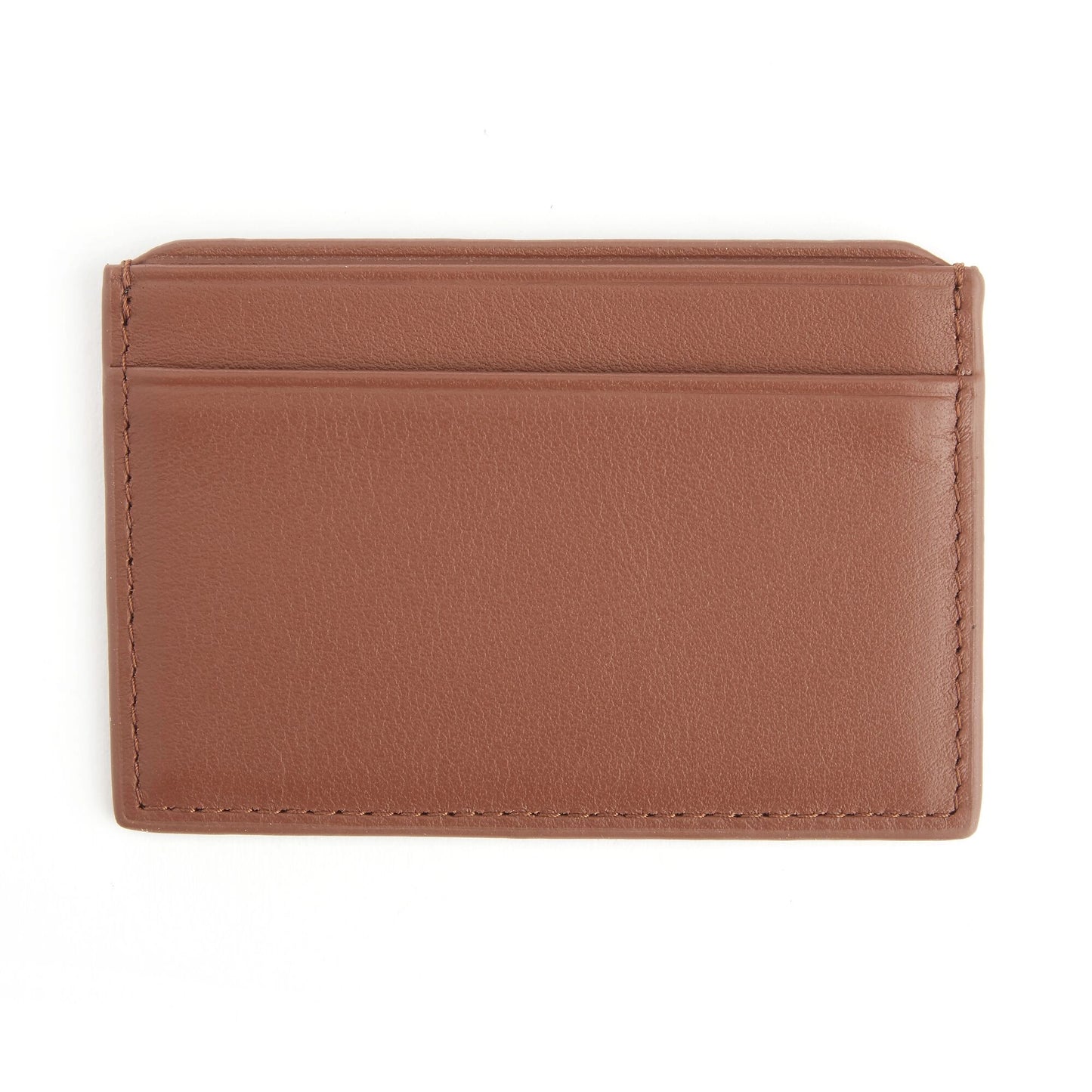 ROYCE slim leather card wallet with RFID blocking and monogram embossed on front