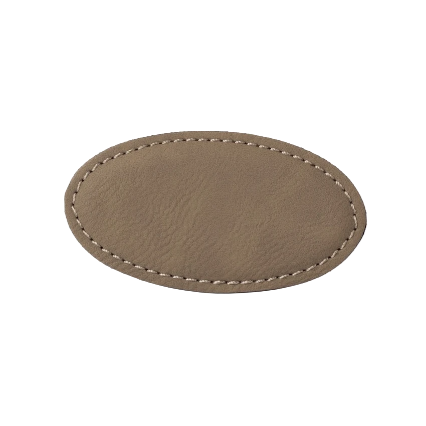 Round Leather Nametag personalized customized for real estate and retail teams