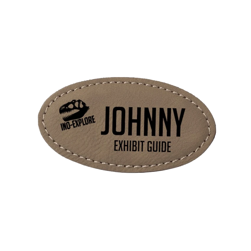 Round Leather Nametag (Personalized)