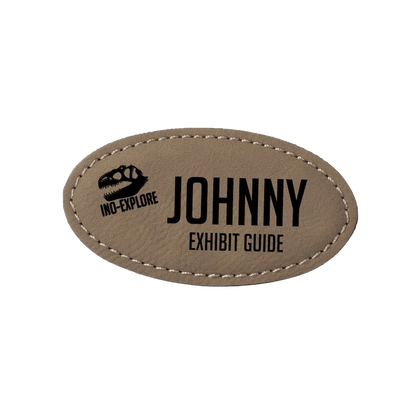 Round Leather Nametag (Personalized)