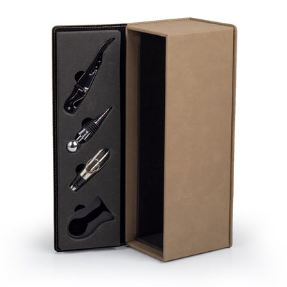 Wine Bottle Box & Accessories (Personalized) - Buckskin