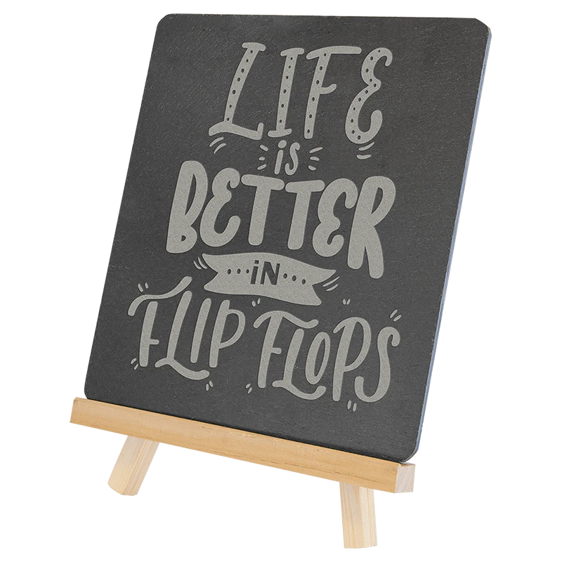 Slate Sign & Wooden Easel - Personalized
