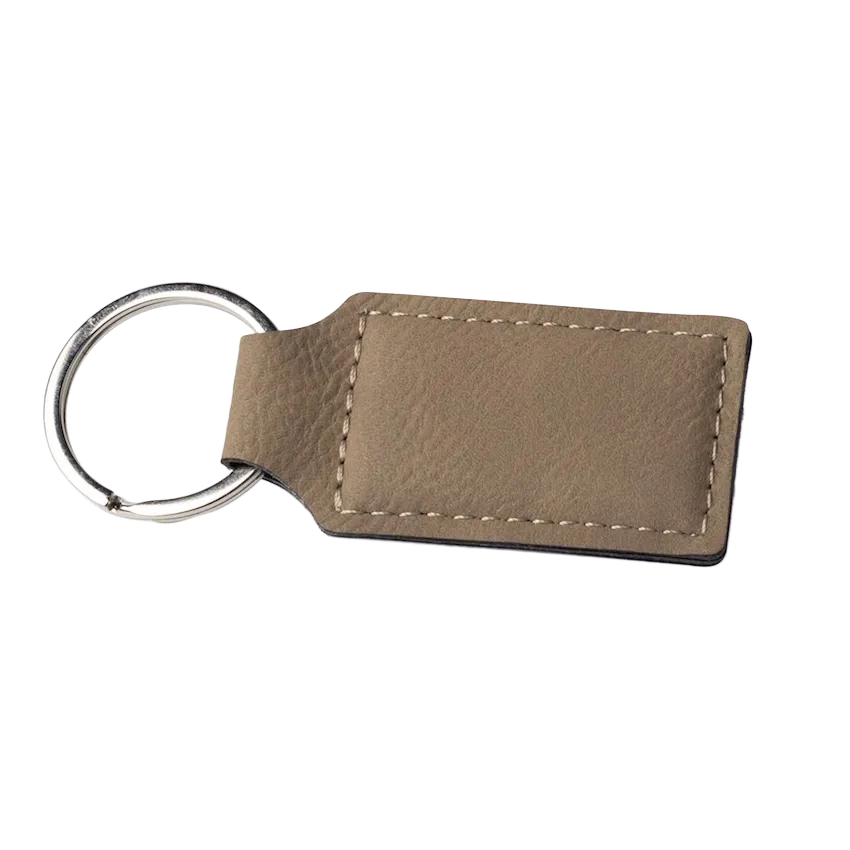 Personalized Vegan Leather Keyring Tag (Tan)