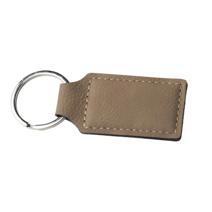 Personalized Vegan Leather Keyring Tag (Tan)