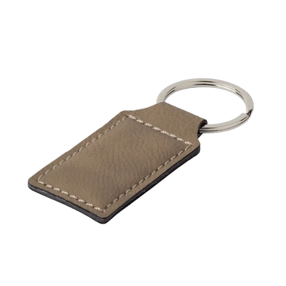 Personalized Vegan Leather Keyring Tag (Tan)