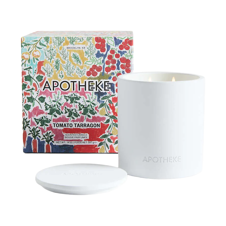 Personalized Apotheke Tomato Tarragon 2-Wick Concrete Candle